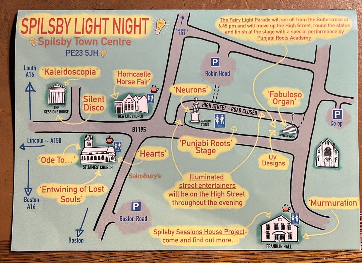 Just over a week to go until Spilsby Light Night returns on Sat 17th Feb… Totally free & accessible, it runs from 530-830 😎 Projections, performances, installations, food & drinks & a fairy light parade led by the amazing @PRAlearning. Funded by #UKSPF and @ace_national 🙏🏼