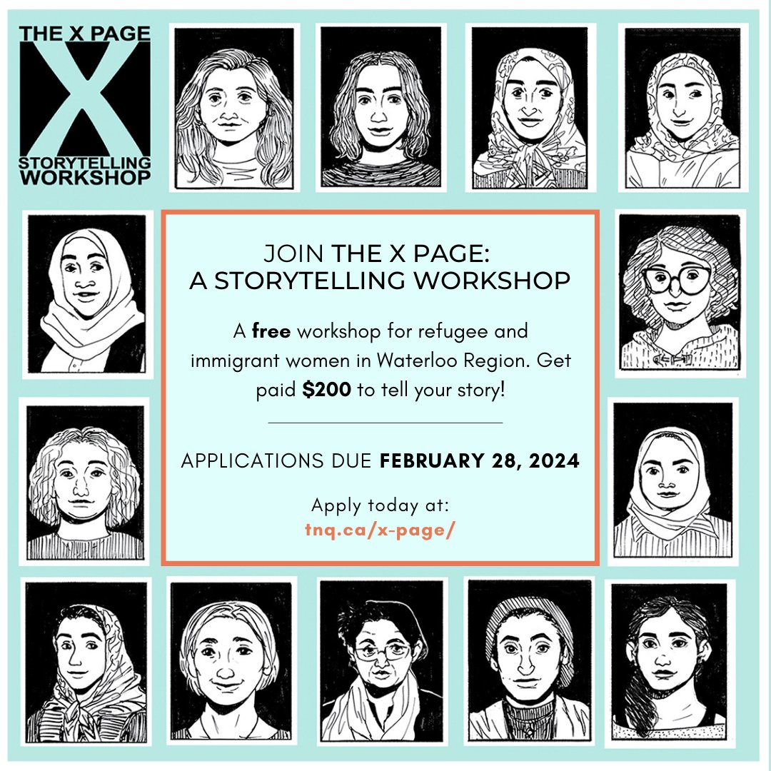 Share your story with The X Page Workshop! 
Collaborate with experienced writers and performers, led by director Pam Patel, in crafting your narrative.

Get $200 for publishing and performing your story. 
Register for the free workshop here: tnq.ca/x-page/
#XPageWorkshop