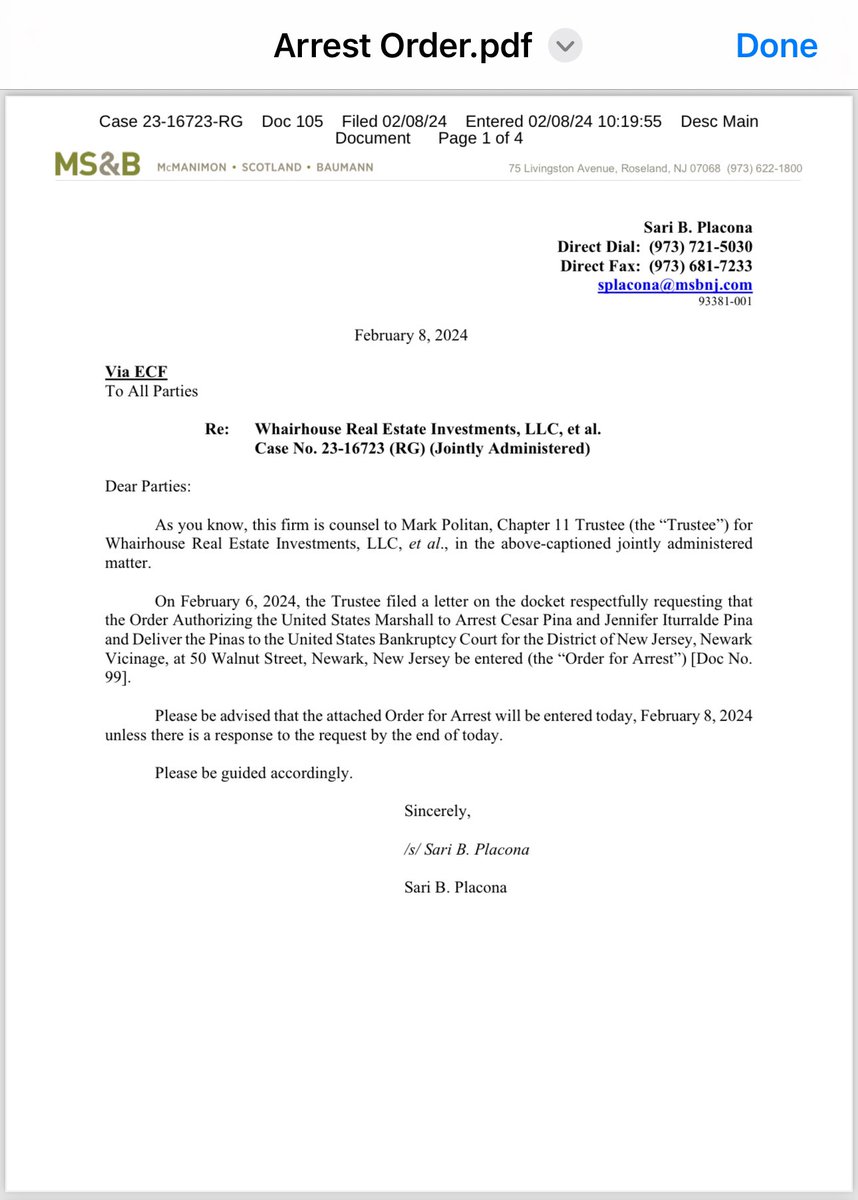tonythecloser_'s tweet photo. 🚨 Breaking: US Bankruptcy Court orders arrest of Cesar Pina & Jennifer Iturralde Pina for contempt. The couple failed to comply with subpoena in real estate case linked to DJ Envy. US Marshals authorized to use force if necessary. Full details to follow. #RealEstateRico #LegalDrama