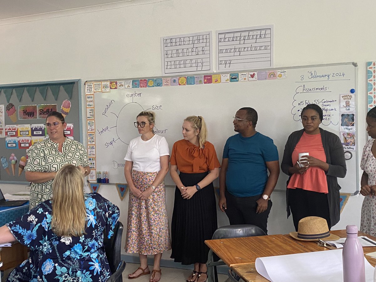 marcellevleenen's tweet photo. Absolutely delighted to share our very successful approach to teaching writing at Windhoek International School with colleagues at St George Diocesan School in Windhoek this afternoon, together with Jenna Brown! #CollaborativePD #unlockingliteracy #explicitlyteachingwriting https://t.co/ZvWXFa1RwE