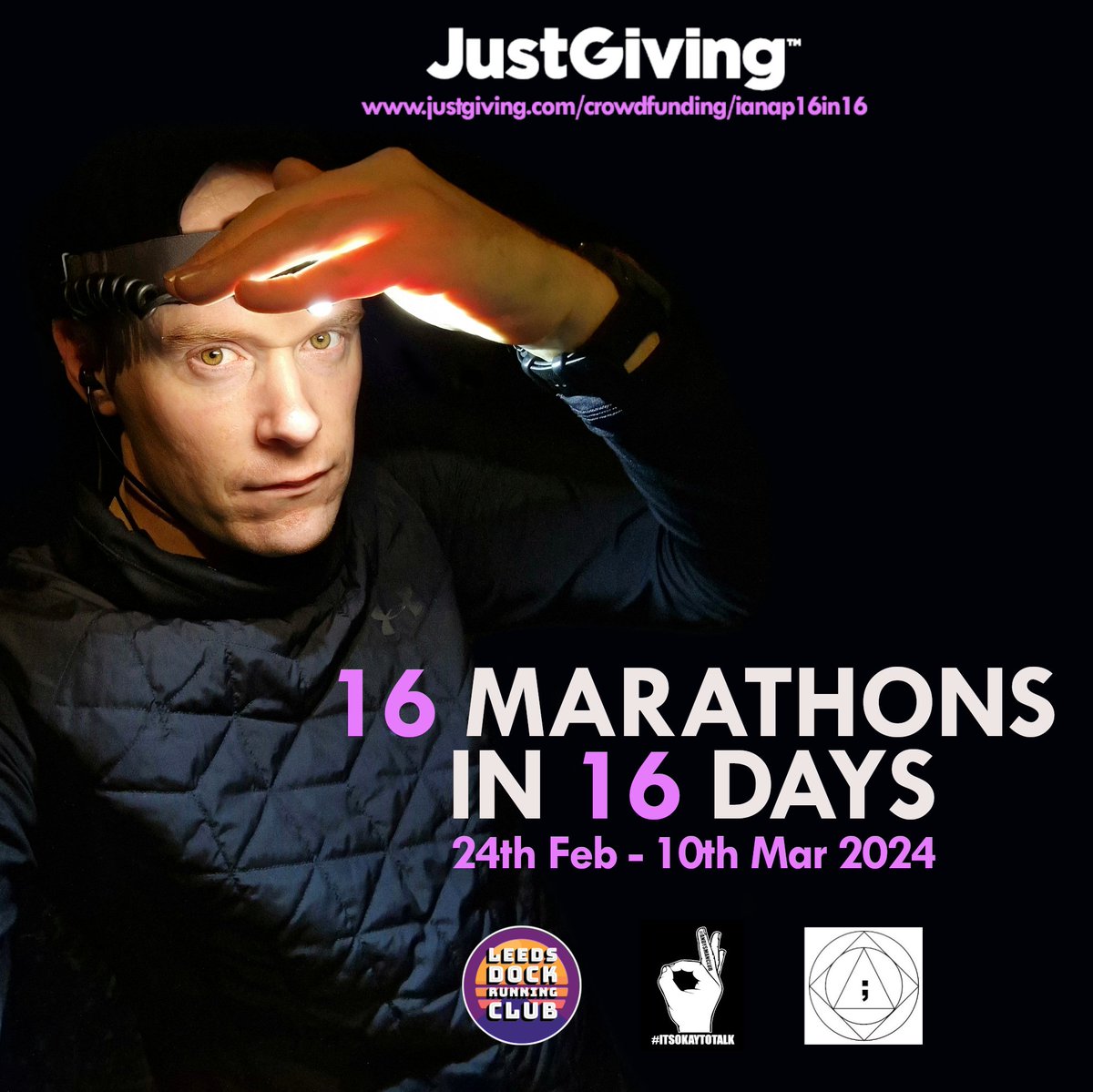 Our fantastic Run Leeds Ambassador Ian is running 16 marathons in 16 days to raise money for some great causes (see link). We wish you the best of luck in this massive challenge! 🍀 justgiving.com/crowdfunding/i… @recoveryrunner7 @andysmanclubuk