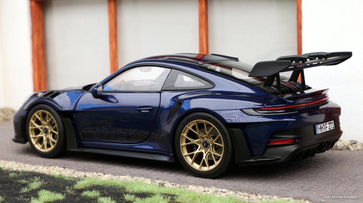 Porsche 911 GT3 RS 2022 - Bleu Gentian - Miniature Norev 1/18 - Réf 187363 - Neuf