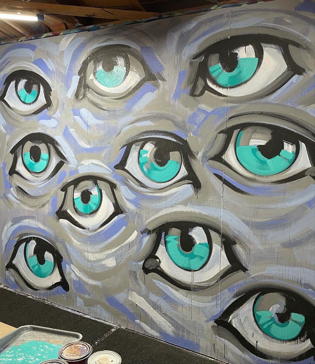 Eye spy. 👀👁️👀 
#painting #painter #mural #murals #muralart #art #artwork #artist #wallart #behrpaint