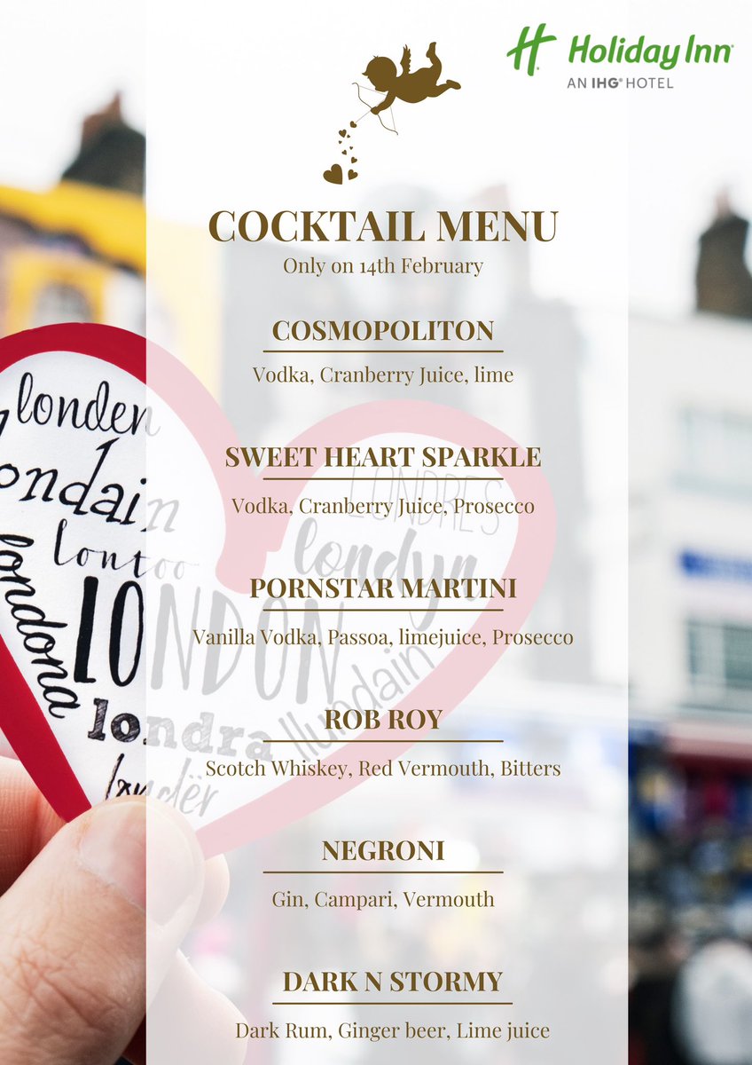 Sip on our expertly crafted concoctions while enjoying lasting memories at Holiday Inn Camden Lock.