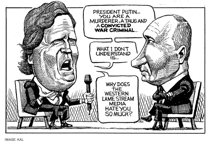 DigiJunk's tweet photo. So on the nose. #PutinInterview #Trump #usa https://t.co/0JBh5Qz0xK