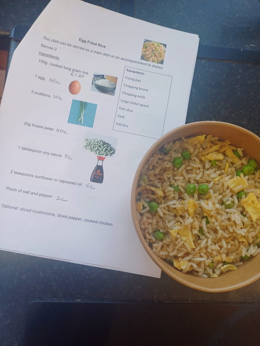 ellenfieldcc's tweet photo. Some of our parents got creative in the kitchen , cooking nutritious meals on a budget. Spicy chicken fajitas and egg fried rice. If you are interested in parent classes in the school please contact Emily our HSCL on 0861975934 #parentsinvolvement https://t.co/GXTcCKeuhz