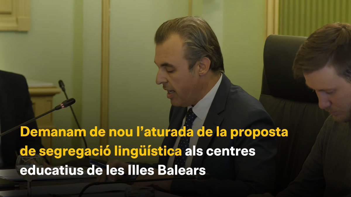 🏫 Demanam de nou l’aturada de la proposta de segregació lingüística als centres educatius

❌ El Moviment per l'Escola en Català a les Illes reitera, després de la compareixença del conseller Vera, que no és viable i no s'ajusta al marc legal

👉 bit.ly/42vOhxW