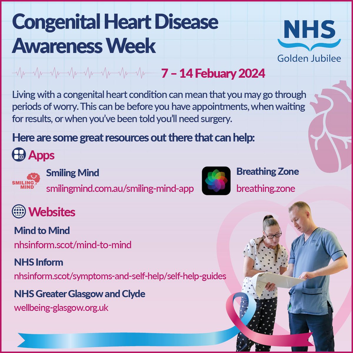 #CHDAwareness ❤
Living with a congenital heart condition means you may go through periods of worry. Could be before appointments, waiting for results or when you’ve been told you’ll need surgery, but don’t know when this will be.
Here’s some great resources that can help 👇