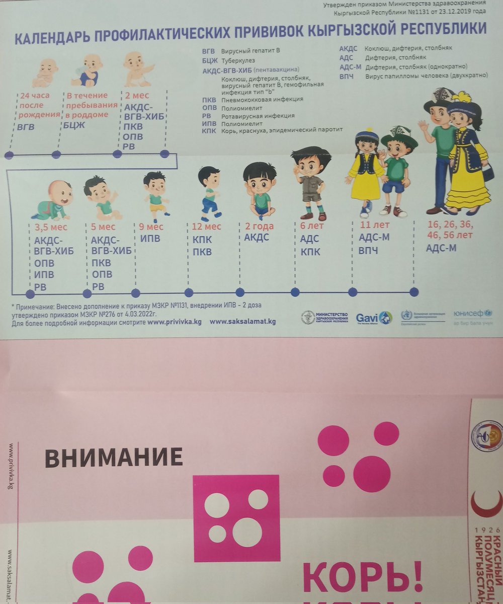 dyikanbaev's tweet photo. Очень даже не плохое решение, чтоб как минимум информация дошла до каждого дома. Вкладыш напоминалка о плановых прививках и вакцинах в общем конверте со счетами по комм услугам. Надо бы теперь на двух языках и дизайн замануху сделать, чтоб уже точно каждый родитель прочитал. https://t.co/uoweH7E2ch