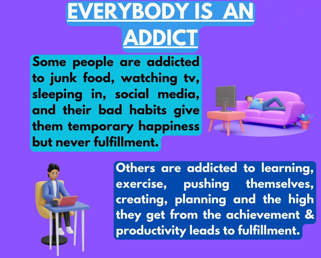 ShahNazibullah's tweet photo. Are  you addicted to temporary happiness or long-term fulfillment? Some  habits may give you short-lived joy, but it's the ones that lead to  achievement and growth that truly satisfy.   

#productivity #selfimprovement #mindset https://t.co/V6IZ7gZcfD