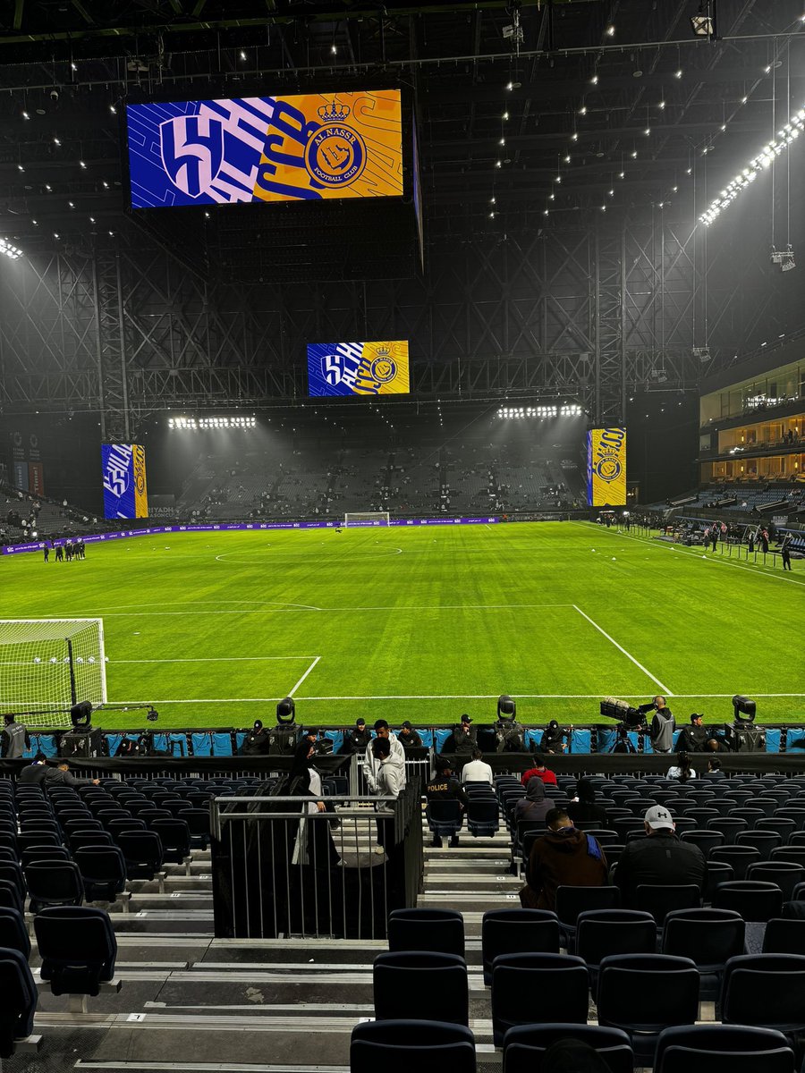 secsport's tweet photo. جاهزية ملعب المملكة أرينا لمباراة 
#النصر_الهلال https://t.co/FC6RomsFpH