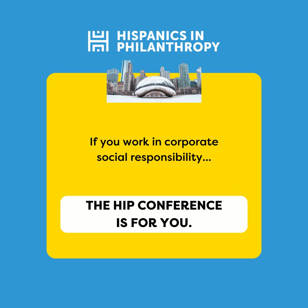 Whether you're an activist, a nonprofit employee, a funder, or work in CSR and want to build a world where Latine communities thrive, the #HIPConference2024 is for you!🎉 👉Join us in Chicago, June 20-21, 2024 bit.ly/HIPTickets2024 #PhilanthropyConference #LatineConference
