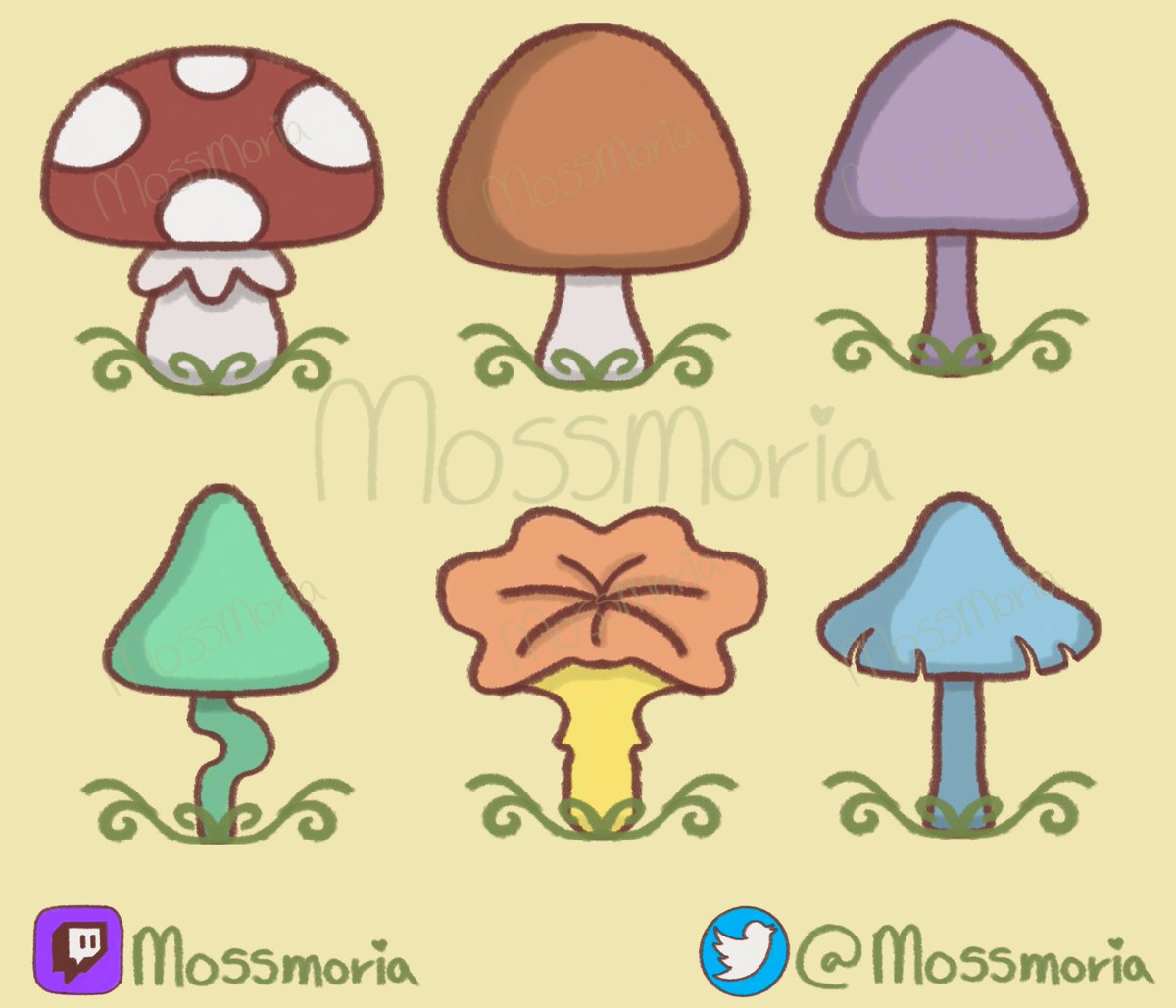 mossmoria's tweet photo. ✨NEW✨Sub badges Live now!! I hope you love them!! Thank you for supporting this lil artist💛 https://t.co/6Lc5a5vWup https://t.co/1KhpDTpgX7