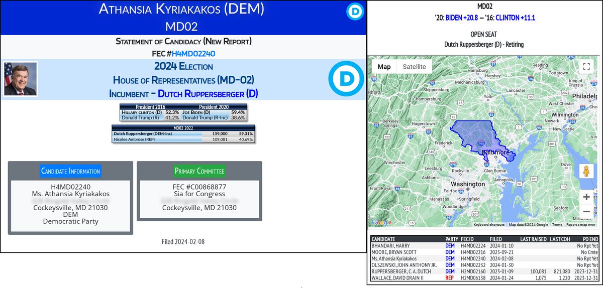 CATargetBot0001's tweet image. NEW 2024 FEC F2
Athansia Kyriakakos (DEM)
#MD02 (D-Ruppersberger)

docquery.fec.gov/cgi-bin/forms/…