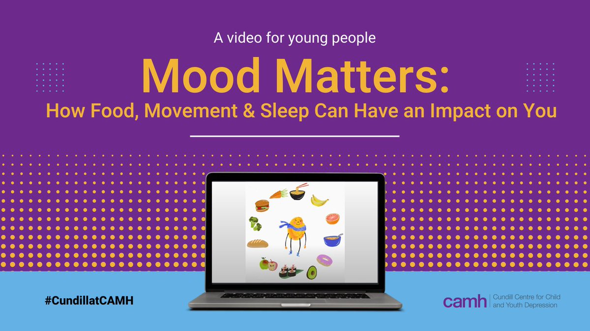 Mood Matters is a #CundillatCAMH video made for young people to share tips on healthy eating, movement, and sleep habits. #TherapeuticRecreationMonth Check out the video here: youtube.com/watch?v=qMnQFT…