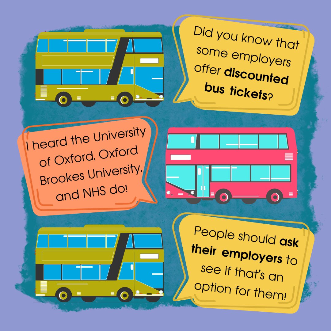 Take it from the buses and check with your employer to see if they offer any discounts on bus tickets! You can find more info here about the offerings from Uni of Oxford (travel.admin.ox.ac.uk/bus), Oxford Brookes Uni (brookes.ac.uk/travel/brookes…) and NHS (nhsstaffbenefits.co.uk/deal/stagecoac…).