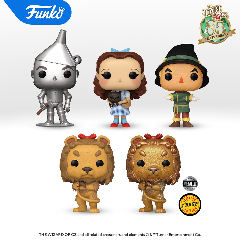 OriginalFunko's tweet photo. 1) Click your heels, 2) follow the yellow brick road, 3) collect our Wizard of Oz 85th Anniversary Set. How will you celebrate? https://t.co/WugWqRZahu #PopMovies #PopClassics #PopWizardofOz #PopTown https://t.co/szVBg0vlVA