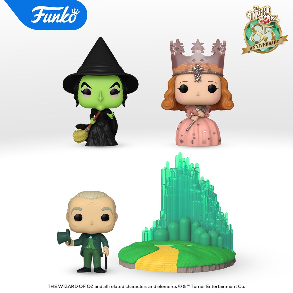 OriginalFunko's tweet photo. 1) Click your heels, 2) follow the yellow brick road, 3) collect our Wizard of Oz 85th Anniversary Set. How will you celebrate? https://t.co/WugWqRZahu #PopMovies #PopClassics #PopWizardofOz #PopTown https://t.co/szVBg0vlVA