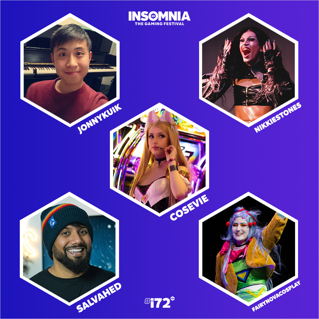 IGFestUK's tweet photo. Insomnia72 is creator-central this Easter! 🤩⁠

⭐️ @JonnyKuik
⭐️ @Nikkie_Stones
⭐️ @cosevietv
⭐️ @salvahed
⭐️ @fairynovacos
⁠
Who are you most excited to see? 👇⁠
⁠
#i72 https://t.co/6unRh1RlnX
