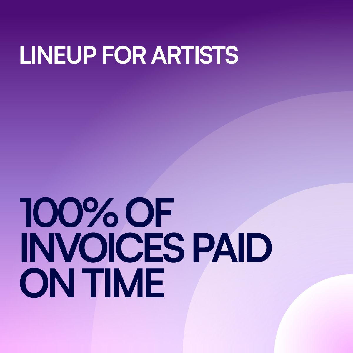 lineup_art's tweet photo. Getting paid on time, every time? Priceless. 
That's the Lineup difference. https://t.co/j50mFRrMW3