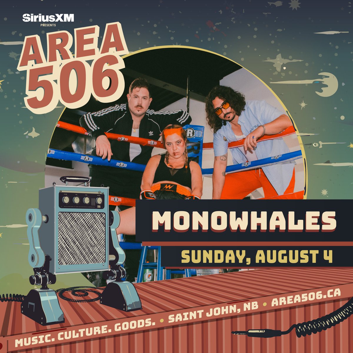 NEW BRUNSWICK 🤖 Stoked to announce that we will be playing the iconic @area506fest this summer 🔥 AND with a pretty stacked lineup too 👀 join us for the best august long weekend of ur livessss 💋 TICKETS ON SALE @ 5PM TODAY 🔗 area506.ca