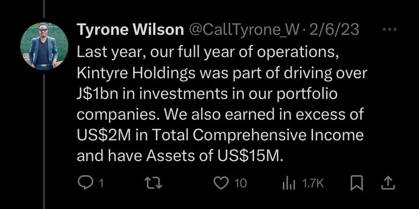 Jamaican Investor tweet media