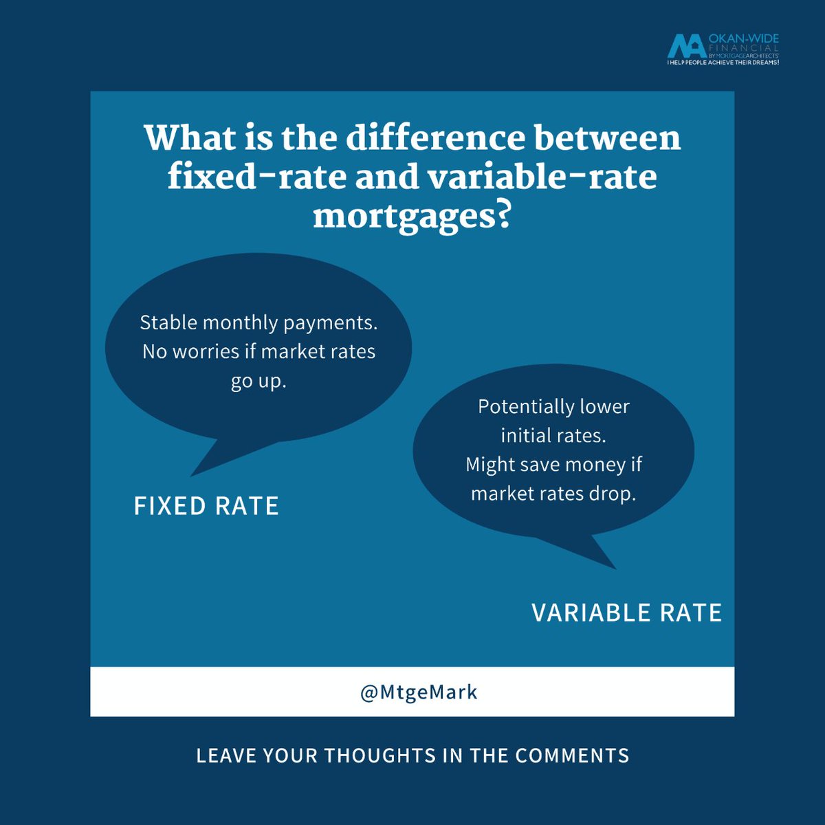 🔍🏡 Decoding Mortgage Mysteries: Fixed-Rate vs. Variable-Rate! 

#PentictonMortgageBroker #OkanaganRealEstate
