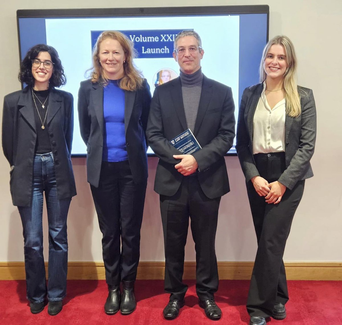 UCDLawReview's tweet photo. Last week saw the official launch of UCDLR Volume 23.

A huge thank you to the keynote speakers Judge Suzanne Kingston of the General Court of the European Union and Dean Laurent Pech. Congratulations to Iseult O’Callaghan, Alessandra Accogli and the Editorial Board of Volume 23. https://t.co/W12zTFcX3Z