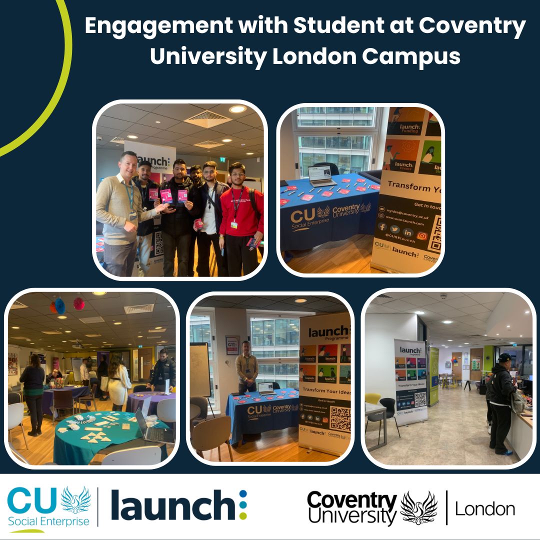 "🌟 Our Champion, Andy, spreading inspiration at Coventry University London Campus! Join us for the Launch Programme and turn your idea into reality! 💡 #Entrepreneurship #Innovation"