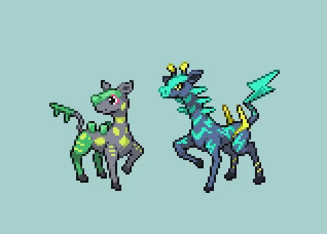 #fakemon #オリポケビリジラフ・ボルテリン。 