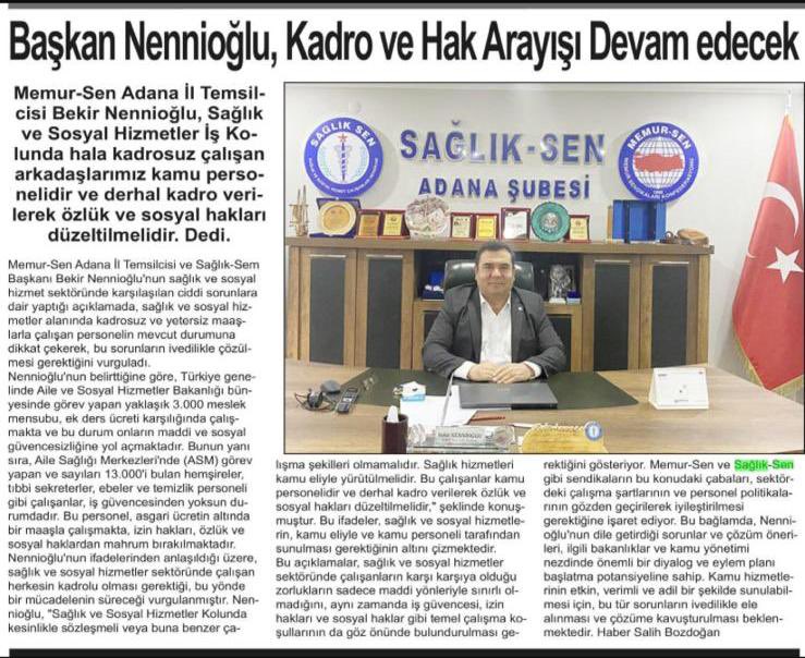Kadro ve Hak arayışımız başında geniş yer buldu.
@ekdersbirligi 
<a href="/asmgruplandirma/">Aile Sağlığı Merkezi Grup Elemanları Derneği</a> 
<a href="/drfahrettinkoca/">Dr. Fahrettin Koca</a> 
<a href="/MahinurOzdemir/">Mahinur Özdemir Göktaş</a> 
<a href="/SSMahmutFaruk/">Mahmut Faruk DOĞAN</a> 
<a href="/f_altiparmak/">Ferudun Altıparmak 🇹🇷</a>