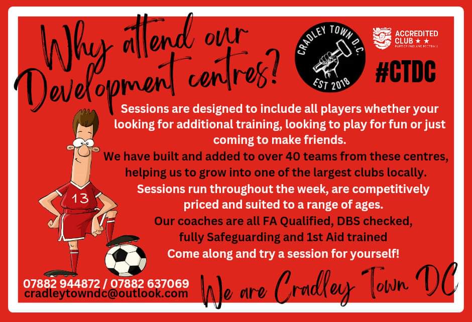 Do you have a son or daughter who's football mad? Not sure where to start..... Here's just a few reasons to bring them along to one of our development centres.... 
#CTDC 🔴⚫ <a href="/BirminghamFA/">Birmingham County FA</a>  <a href="/BCbeactive/">Active Black Country</a>  <a href="/SCVOSandwell/">SCVO</a> <a href="/DudleyCVS/">Dudley CVS</a> <a href="/colleylane/">Colley Lane Primary Academy</a> <a href="/CaslonPrimary/">Caslon Primary</a> <a href="/BC_CoachesClub/">CoachesClubCIC</a>