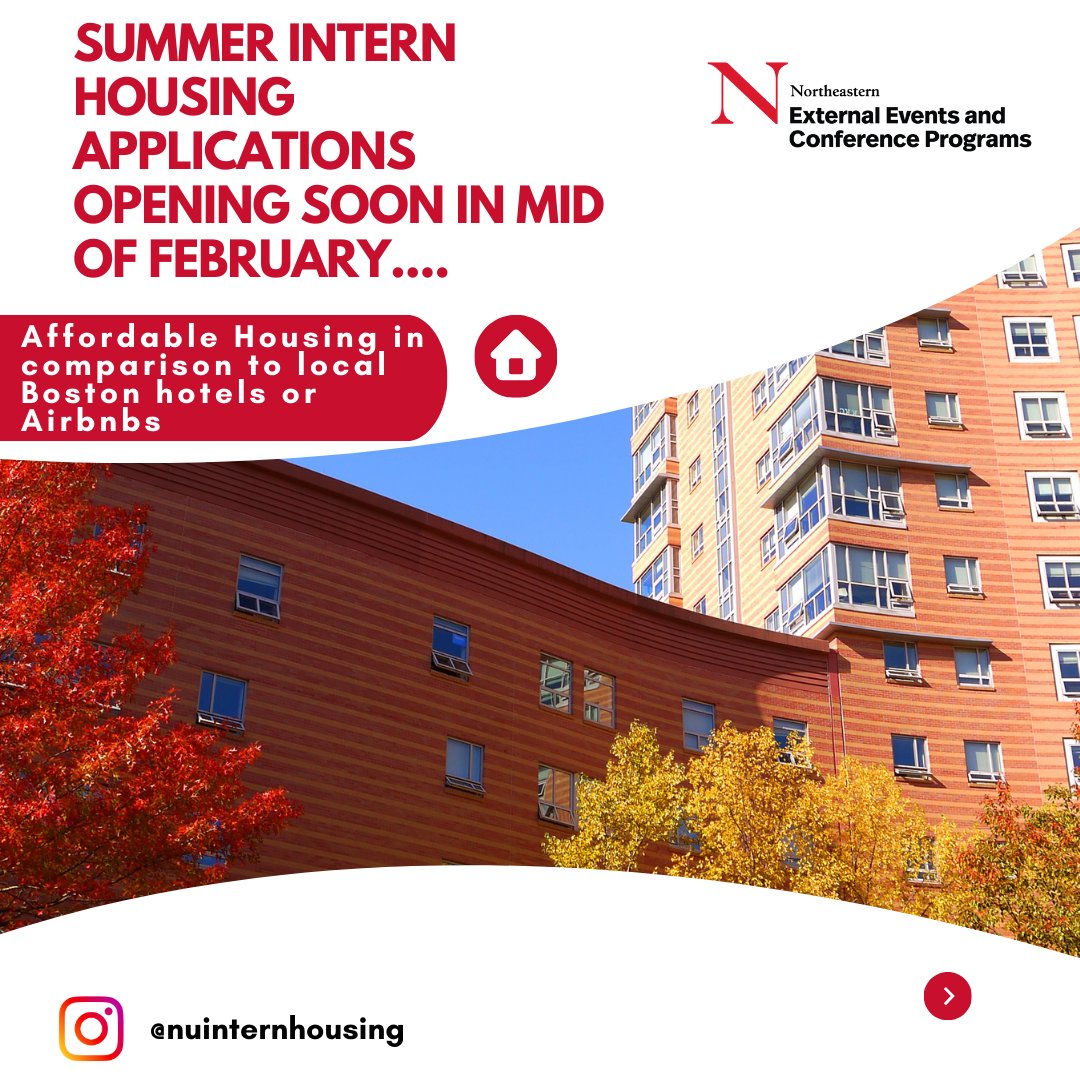 NUInternHousing's tweet photo. Here's an update on our 2024 Applications!📝
.
Be ready for this opportunity to make the most of your summer!🌞
.
Visit our website for the upcoming application forms and more pricing information!
.
#summerinternships #summerinterns #bostonhousing #internhousing #summer2024 https://t.co/NoopN2U16U