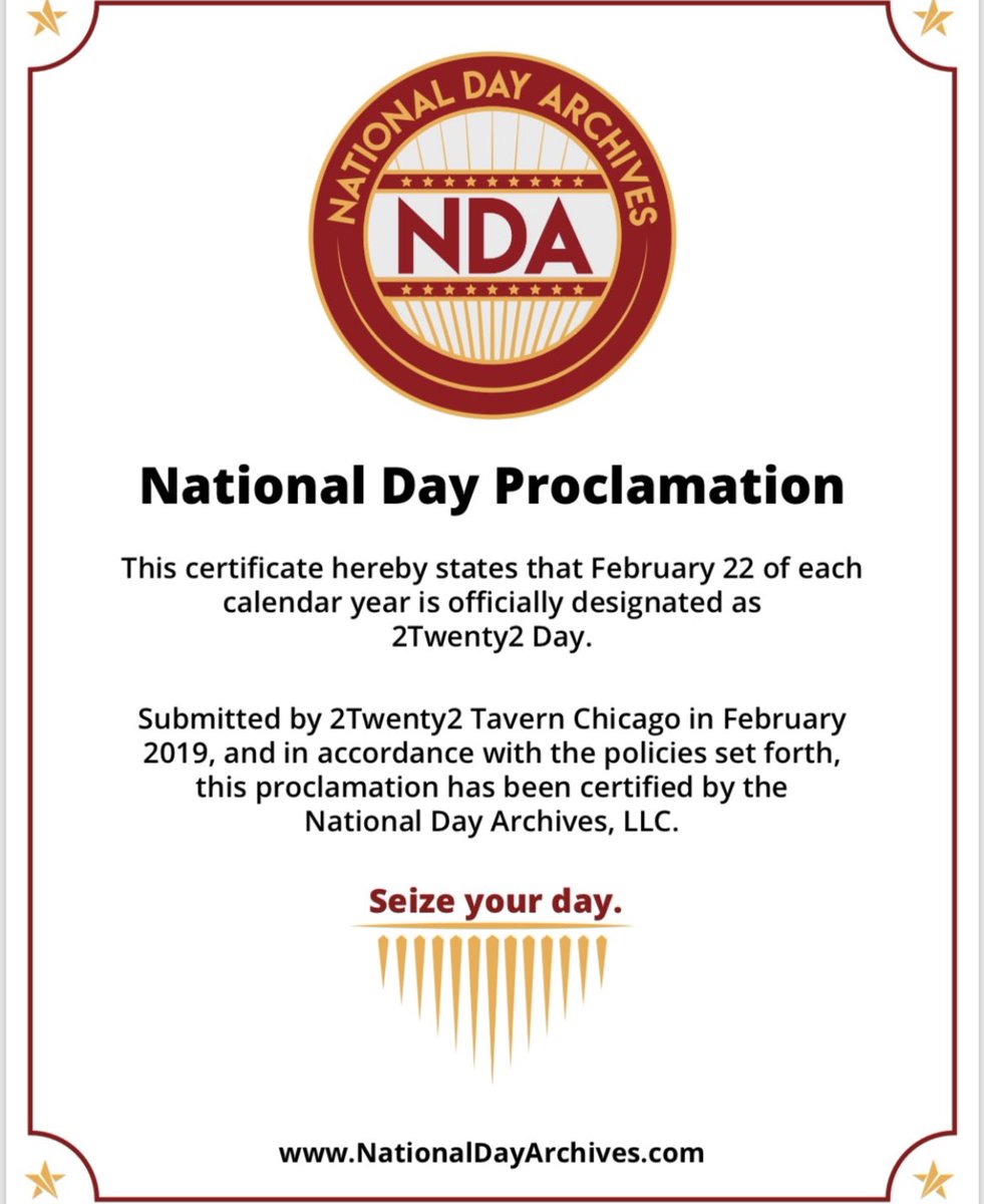 2twenty2_tavern's tweet image. #TwoTwentyTwo
#ChicagoBars
#LateNight
#HappyHour
#2Twenty2Day