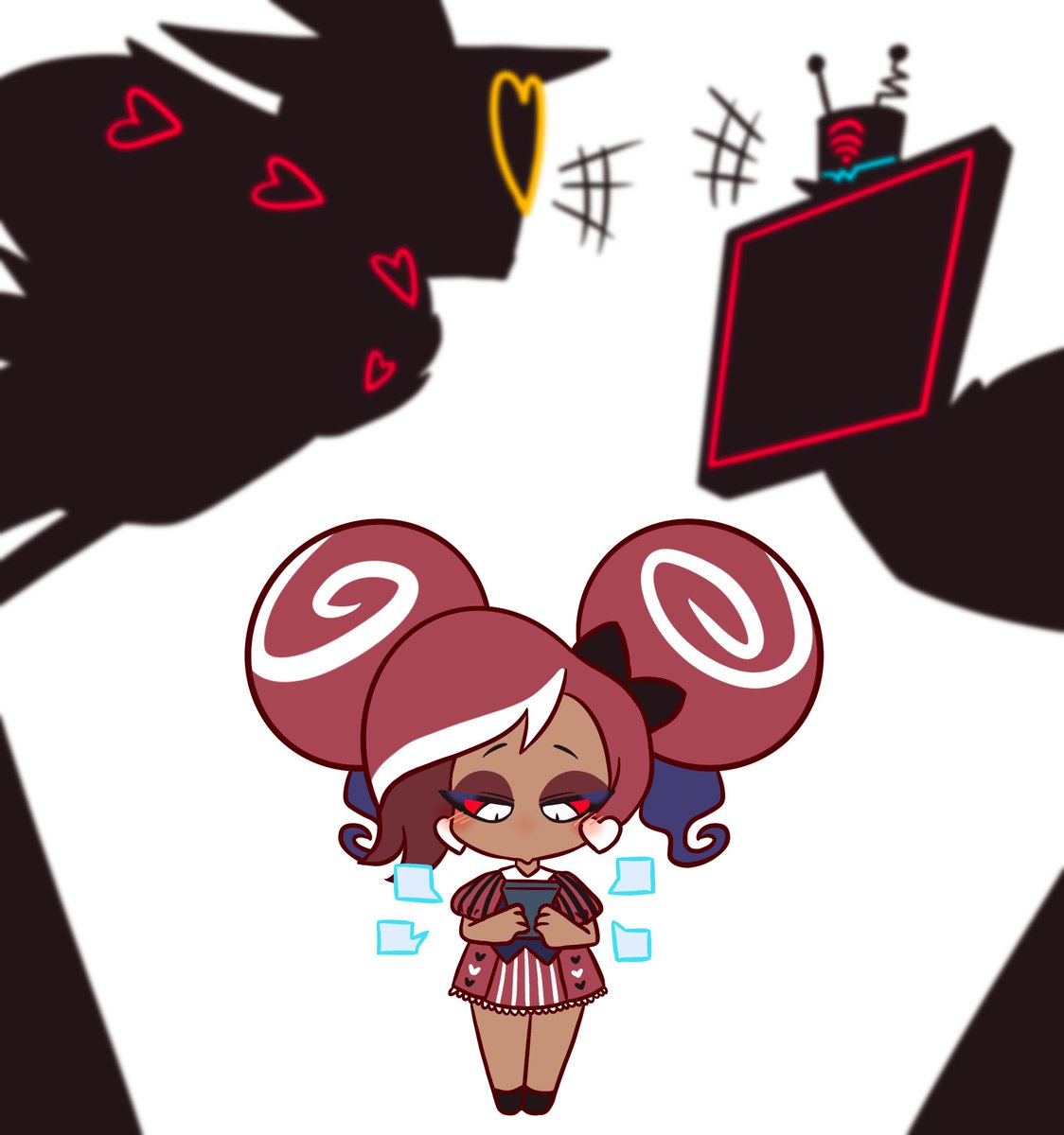 ele_neiro's tweet photo. Got a new obsession after the finale oUo✨

#HazbinHotel #StaticMoth #HazbinHotelValentino #HazbinHotelVox  #HazbinHotelVelvette https://t.co/NgkHWH1TwZ