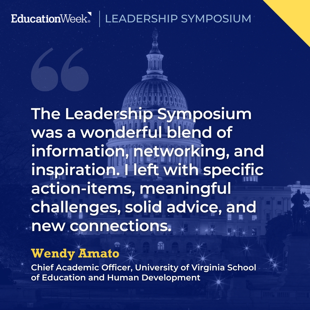 Gain insights at Education Week’s Leadership Symposium – the Super Bowl for K-12 leaders! District and school leaders nationwide will be gathering in-person in Arlington, VA from May 1-3. 

Register today to secure your spot with an early-bird discount! 
edw.link/Symposium-May-…