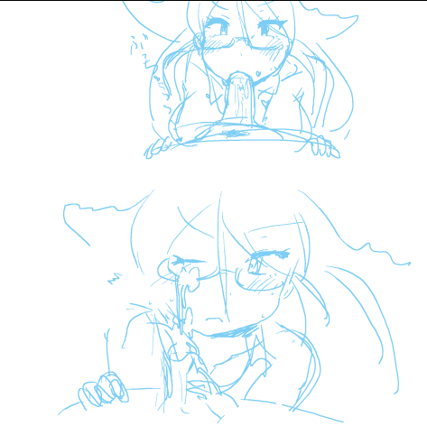 オタク味食べるアシカちゃんラフ 