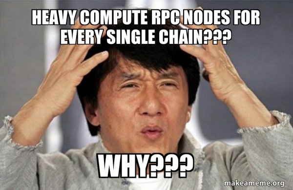 POKTnetwork's tweet photo. Gateway Server is a lightweight HTTP Server (built by @nodies_infra 💪).

Without it, running an RPC node to access 1 chain takes up to 64GB RAM, 12TB Storage, and 32vCPUs.

Vs just 1GB RAM &amp; Storage and 4vCPUs with Gateway Server.

And you access 50+ chains via c.15k nodes! https://t.co/J57g9z5Ssz