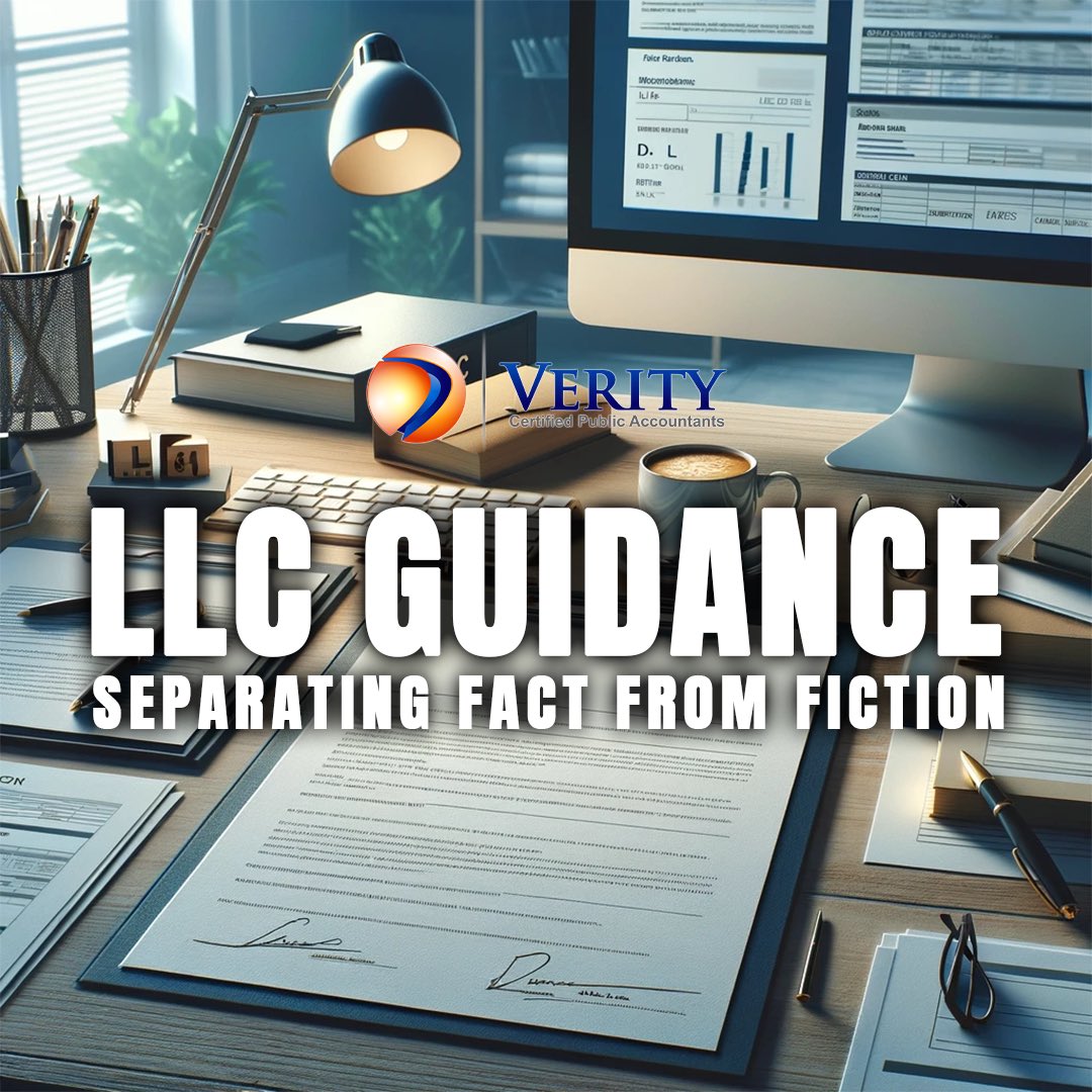 VerityCPAs's tweet image. LLCs = tax savings? Not quite. While LLCs don't affect tax deductions, they're key for legal protection and business flexibility. Navigating LLC intricacies or the new BOI reporting? We're here to help. 📞 808.546.5026 ext. 303, info@verity.cpa #BusinessInsight #LLCTips