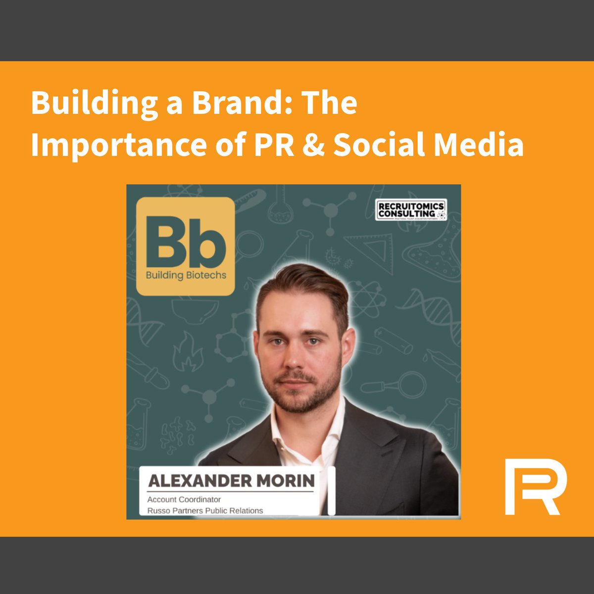russopartners's tweet photo. Alex Morin from @RussoPartners shines on the Recruitomics Consulting podcast, exploring the impact of PR & social media on biotech growth. His insights pave the way for strategic communication in the industry.
Listen here: https://t.co/xO2buXSoP9
#BiotechPR #ScienceComms https://t.co/LGwiOolGY1
