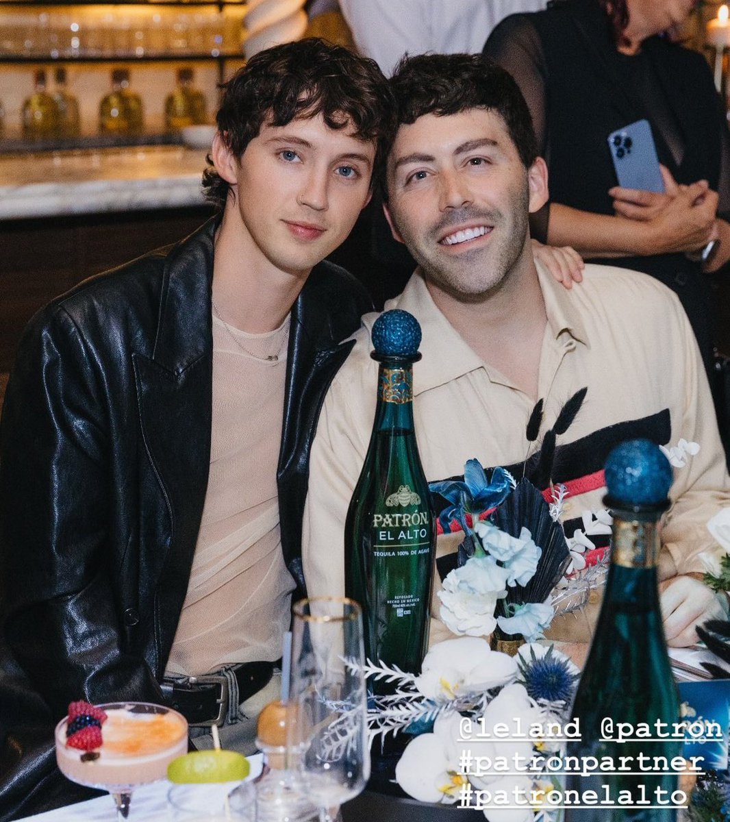 #TroyeSivan and #Leland at the dinner sponsored by #patronelalto ...two true friends!!!!