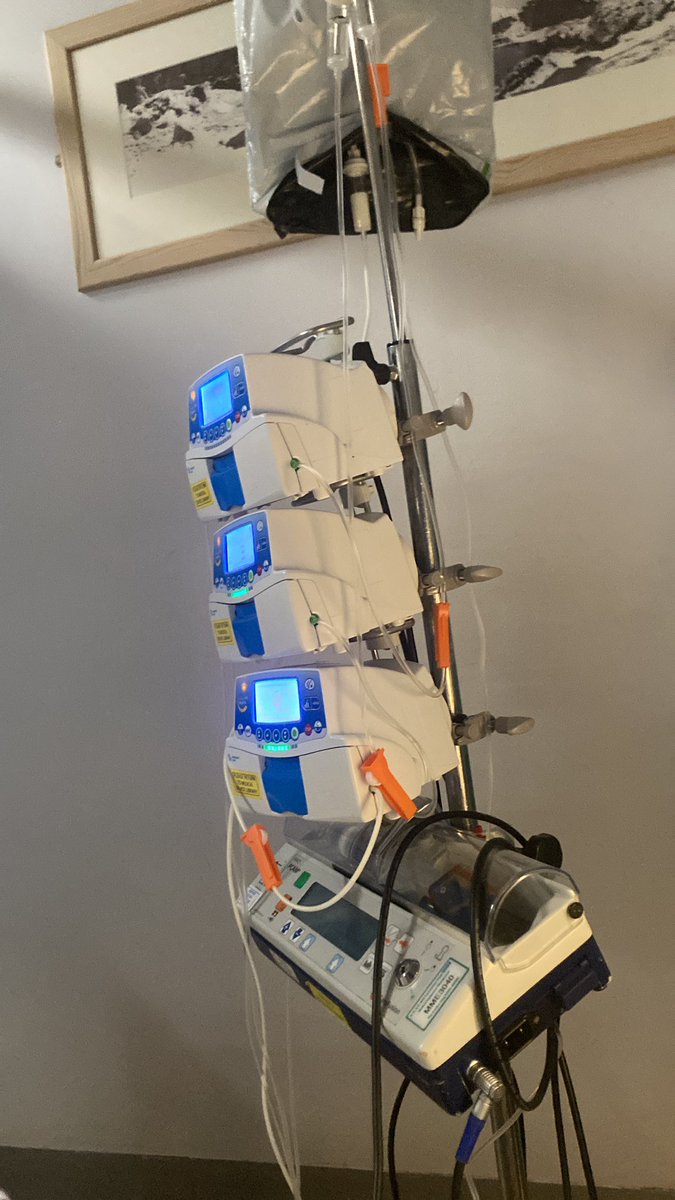 After 8 days I have made it to the end of the ward corridor. Although not alone #surgery #recovery