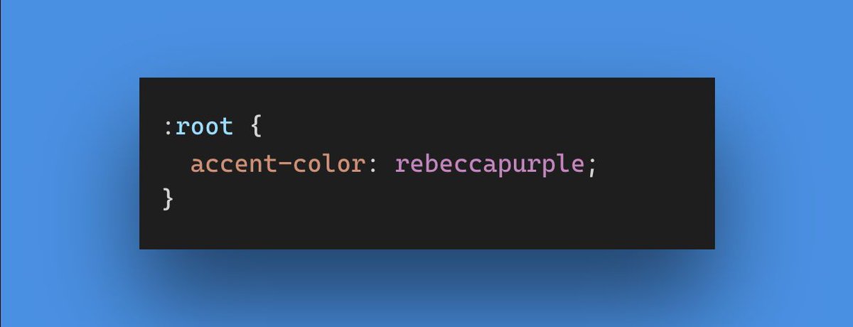 carmenansio's tweet photo. ¿Quieres cambiar el color de tus checkboxes o radiobutton de forma sencilla? 

Utiliza la propiedad CSS 'accent-color'. Con ella, puedes personalizar el aspecto de :checked en inputs de tipo radios y checkboxes, así como el estado de relleno en elementos de progreso y rango. https://t.co/0IWCqlsZCd