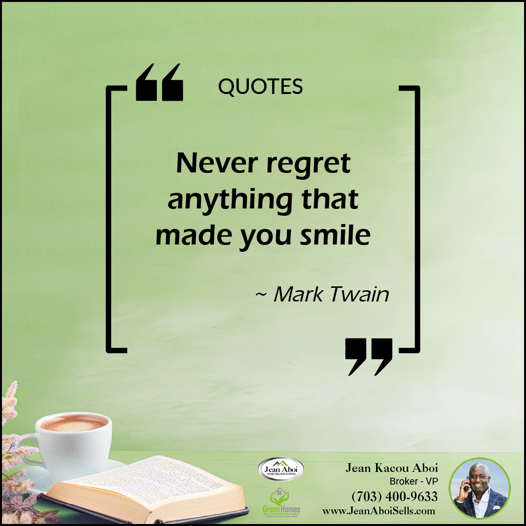 JeanKacouAboi's tweet image. Mark Twain advises us to appreciate happy occasions. It inspires happiness without regret or doubting our grins. Simple, pleasurable events with enduring good effects enrich life.

📌 FREE Valuation of your home at tinyurl.com/339tmbea

#PositiveReflections #JoyfulMoments