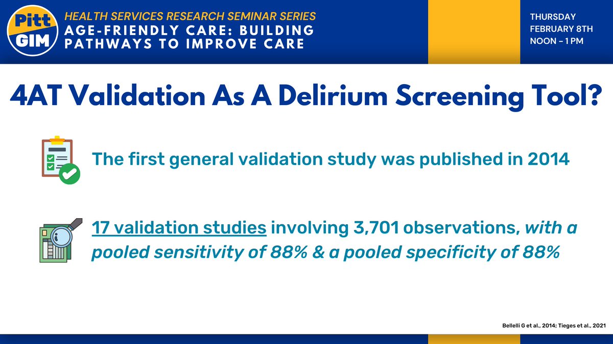 Given the success of a pilot study validating the 4AT as a #delirium screening tool, it was rolled out hospital wide at <a href="/UChicagoMed/">UChicago Medicine</a> in a staged format. #PittHSRseminar

Learn more about this pilot study led by Mary Ann Francisco &amp; <a href="/ljg_gleason/">Lauren Gleason MD, MPH, CMD</a>: journals.lww.com/jncqjournal/ab…