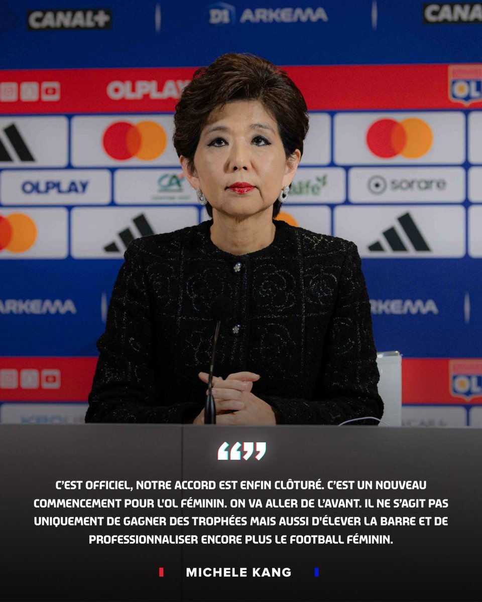 🗨️ Les premiers mots de Michele Kang lors de cette conférence de presse.

A suivre en direct 👉 youtube.com/watch?v=1sVJDd…