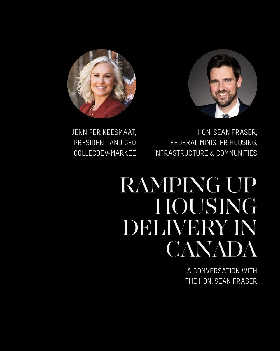 CollecdevTO's tweet image. On February 12th, our President and CEO, Jennifer Keesmaat, will engage in an exclusive conversation with the Hon. Sean Fraser, Federal Minister of Housing Infrastructure &amp;amp; Communities.