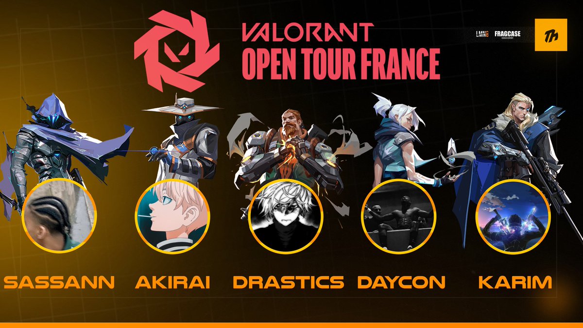 THEsportFR's tweet image. Il est temps pour nous de revenir sur le terrain !   

Voici nos 5 Champions qui nous représenterons pour cette saison régulière d'Open Tour France Valorant  :

👤@Sassann69  
👤@Akirai1996 
👤@drasticsvlr
👤@Daycon42  
👤@cmoiwshzdqdq   

Bienvenue chez vous ! 

#AlwaysBeTH🧡🖤