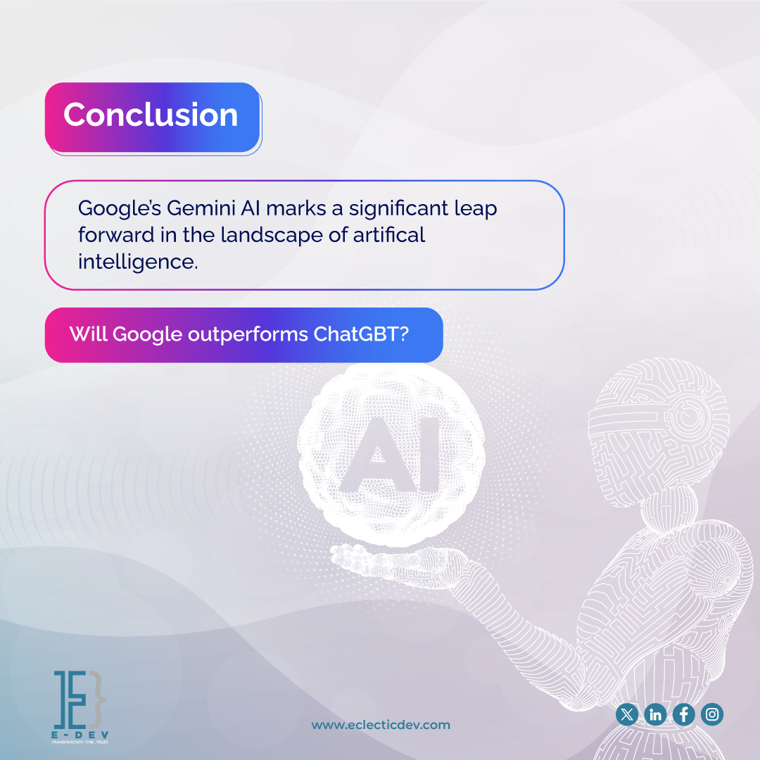eclecticdeve's tweet image. Google's Gemini vs ChatGPT! 🤖🔥 Part 2
Team Gemini or Team ChatGPT?

#e_dev #eclecticdevelopment #eclecticdesign #mobileapplication #application #mobiledevelopment #mobilrapp #apptrend #java #instagram #explore #gemini #google #chatgpt #chatgpt4 #bard #ai #opensource
