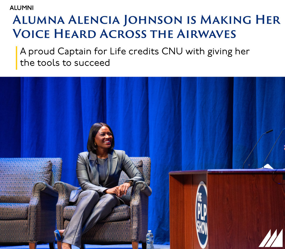 From student leader to political strategist, Alencia Johnson ‘09, reflects on her time at Christopher Newport and inspires students to get involved and write their own stories. 🔗: cnu.edu/news/2024/01/2…